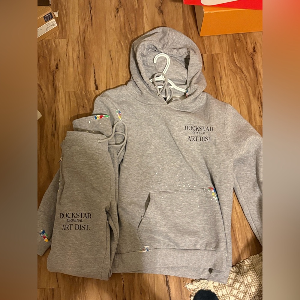 Rockstar dept hoodie and flare sweats